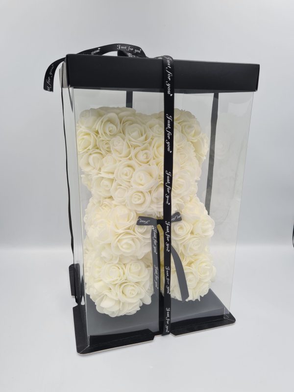 Rose Teddy Bear "Snow" - Image 2